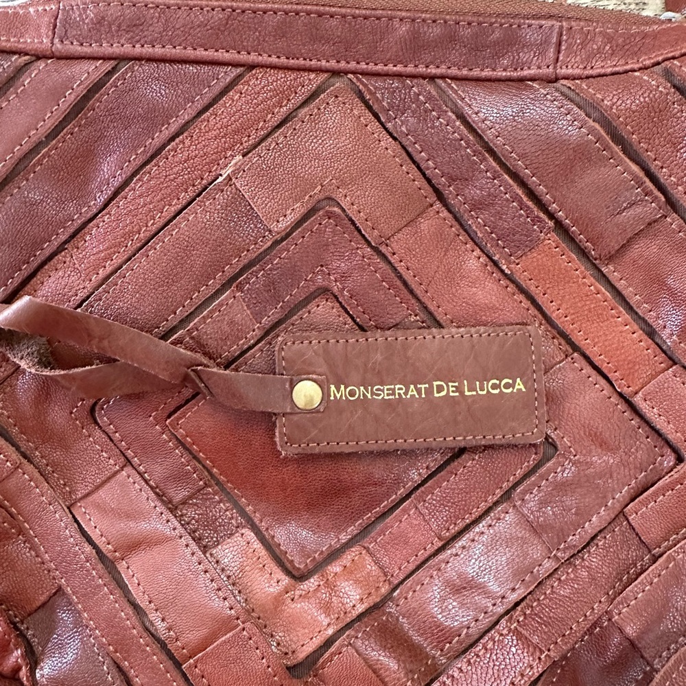 Monserat De Lucca Benecio Crossbody Leather Bag Purse - Picture 9 of 16